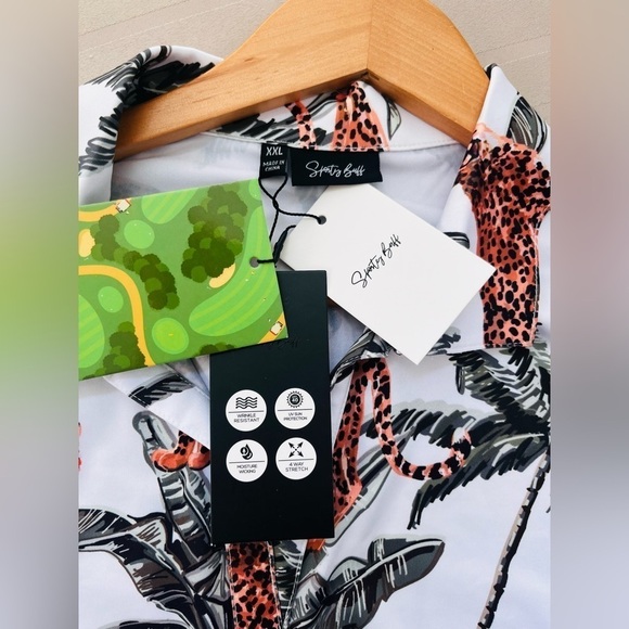 Sporty Buff Women’s Golf Shirt Leopard Print Moisture Wicking Size XXL - Picture 3 of 6